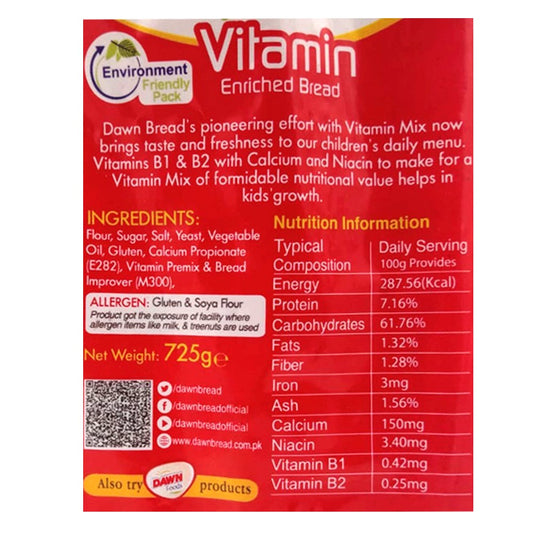 Dawn Bread Plain Large 725g